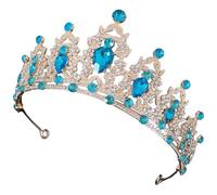 PRETYZOOM Tiara Baroque pour Mariage en Alliage de Zinc et Cristaux, Accessoire Cheveux Léger et Confortable, pour Mariée et Événements Spéciaux
