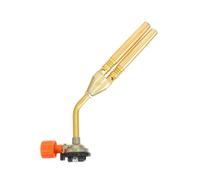 PRETYZOOM Torche à Gaz Double Brûleur en Acier Inoxydable Flamme Réglable pour Soudage Continu et Cuisson en Extérieur Lors de Petits Travaux de Brasage