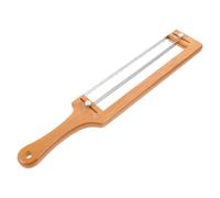 PRETYZOOM Trancheuse à Maison en Bambou et Acier Inoxydable avec Guide Réglable pour Découpe Précise de Baguette et Frais Cuisine