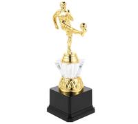 PRETYZOOM Trophée de Football Féminin en Plastique Doré 24 CM Mini Trophée de Victoire pour Équipe Féminine Récompense Légère et Portable pour Championnat et Bureau Réutilisable