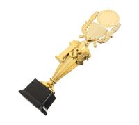 PRETYZOOM Trophée Sportif en Plastique PP, Base Large Stable | Finition Or Vive, Quatre Piliers Moulés, Entretien Facile, pour Athlètes et Compétitions de Football