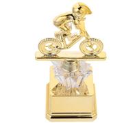 PRETYZOOM Trophée Vélo Garçon Fille Léger Plastique avec Base Dorée Récompense Cycliste pour Compétitions Jeunesse et Courses de Draisienne