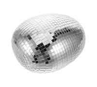 PRETYZOOM Œuf de Pâques Disco Miroir 23x18x14,5 Cm Argenté, Décoration Réfléchissante en Verre pour Photobooth, Garden-Party, Mariage et Soirée Karaoké, Accessoire Photo Festif et Original