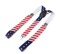 PRETYZOOM USA Clip de Américain- sous Bretelles élastiques en Forme de Y- en Forme de Y Imprimables Aux états- Printing Sterprise pour - 2. 5Cm Bretelles USA