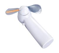 PRETYZOOM Ventilateur de Bureau Brillant Portable en Métal et Plastique, Mini Ventilateur Léger LED pour Bureau et Magasin, Surface Lisse et Design Compact