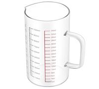 PRETYZOOM Verre Doseur Mesure Précise 1000ml Cuisine en Verre Borosilicaté avec Poignée et Facile à Manipuler pour Préparation Café et Mélange