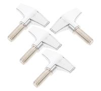 PRETYZOOM Vis à Ailettes pour Cymbale Batterie Bouton 4 Pièces, Écrou de Fixation Robuste pour Support de Batterie Jazz, Accessoire Essentiel pour Percussion