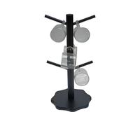 Pretzel Holder Stand, Tree-Shaped Bagel Donut Rack with Stable Wood Base, 12.99 inches 6-Arm Organizer for Wedding Catering, Birthday Parties, Buffet, Christmas, Food Serving, and Countertop Display