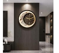 PreuepltrMa Art Mural 3D LED, Horloge Murale 3D Lune Thème avec Capteur de Mouvement/Télécommande Art Mural à Texture de Grès pour Salon Salle à Manger(C Sensor,40cm/15.75" in)