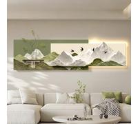 PreuepltrMa Art Mural 3D LED Sculpture Murale Grès Verticale Lumineuse | Sculpture murale sans cadre moderne pour salon, chambre et entrée(A,130*33cm/47.2*13.0in)