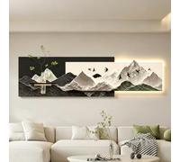PreuepltrMa Art Mural 3D LED Sculpture Murale Grès Verticale Lumineuse | Sculpture murale sans cadre moderne pour salon, chambre et entrée(C,130*33cm/47.2*13.0in)