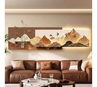 PreuepltrMa Art Mural 3D LED Sculpture Murale Grès Verticale Lumineuse | Sculpture murale sans cadre moderne pour salon, chambre et entrée(B,130*33cm/47.2*13.0in)