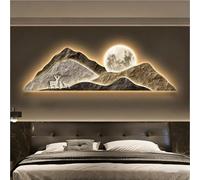 PreuepltrMa Décoration murale LED 3D avec télécommande à brancher - Décoration murale 3D de luxe pour salon, chambre à coucher (A, 180 x 90 cm)