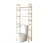PreuepltrMa Étagère Rangement Au-Dessus Des Toilettes,Métal Extensible, Réglable Avec Crochets, Montage Simple Pour Petite Salle De Bain(White,3-Tier)