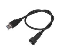 Preuve de l'eau Connecteur Câble Type C Boucle Mâle à USB3 0 Mâle Prise Droite Rallonge 0 5m Longueur 30V 1 5A pour Équipement Mécanique Dispositifs de Plein Air