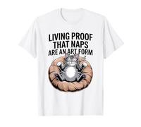 Preuve vivante que les siestes sont une forme d'art pour les amoureux des chats T-Shirt