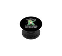 Preuve Vivante Que trop réfléchir est Un Travail à Plein Temps Grenouille drôle PopSockets PopGrip Adhésif