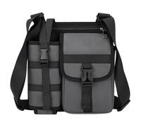 Prevalente Shoulder Bag, With Water Bottle Holder, Sports Workout Bags Crossbody, Suitable for Climbing and Hiking (Grey)