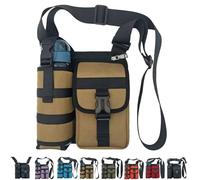 Prevalentn Shoulder Bag, with Water Bottle Holder, Crossbody Sports Workout Bag, Multiple Pocket for Gym Running (Sand)