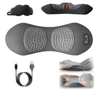 Prevalnt Theraback 3-in-1 Back Therapy, Core Relief 3 in 1 Back Massager, At Home Backs Stretcher with Traction, Vibration & Heat, Portable & Plug-in for Neck, Shoulders and Backs (Gray)