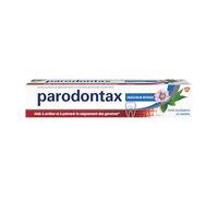 Prévenez le saignement des gencives et profitez d'une fraîcheur intense avec PARODONTAX Dentifrice Fraîcheur Intense, goût eucalyptus et menthe, tube de 75mL - Lot de 3