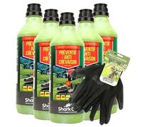 Préventif anti-crevaison Shark Oil OKO 1L par 5 + gants multi-services | Préventif anti-crevaison Shark Oil OKO 1L par 5 + gants multi-services