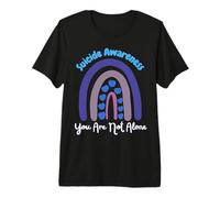 Prévention de la Sensibilisation au Suicide Rainbow You are Not Alone Love T-Shirt Haut de Gamme