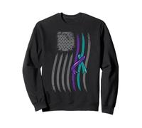 Prévention du Suicide American Flag Purple Aware Sweatshirt