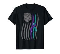 Prévention du Suicide American Flag Purple Aware T-Shirt