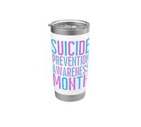 Prévention du suicide en forme de cœur arc-en-ciel pour maman, papa, garçon, fille Gobelet isotherme en acier inoxydable double paroi