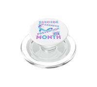Prévention du Suicide en Forme de cœur Arc-en-Ciel pour Maman, Papa, garçon, Fille PopSockets PopGrip pour MagSafe
