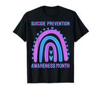 Prévention du Suicide en Forme de cœur Arc-en-Ciel pour Maman, Papa, garçon, Fille T-Shirt Graphique avec Valeur
