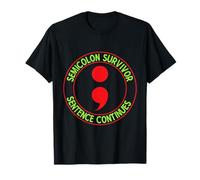 Prévention du Suicide par Point-Virgule Survivor Sentence T-Shirt