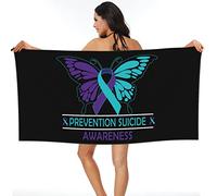 Prévention Et Sensibilisation Au Suicide Serviette De Plage, Légère Drap De Plage Douces Serviettes À Sauna pour Spa Camping Piscine 80X130Cm