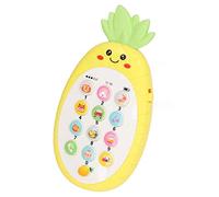 Prevessel Anneau de Dentition en Silicone Souple pour Téléphone Portable, Jouet Musical Léger pour L'apprentissage Précoce, Cadeau Parfait pour les Enfants, Prix en Classe, Jaune