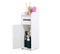 Prevessel Armoire de salle de bain imperméable et peu encombrante pour cosmétiques et articles de toilette, étagère en bois et plastique PVC pour une vie plus saine (S)