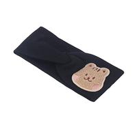 Prevessel Bandeaux élastiques de bébé en Coton Doux pour les Tout-petits, Enveloppe de Protection de la Tête Respectueuse de la Peau pour la Photographie de Famille (Noir)