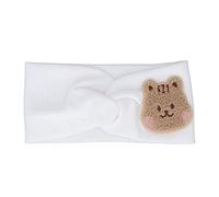 Prevessel Bandeaux élastiques de bébé en Coton Doux pour les Tout-petits, Enveloppe de Protection de la Tête Respectueuse de la Peau pour la Photographie de Famille (Blanche)