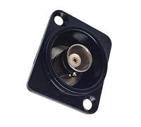 Prevessel Connecteur à Montage sur Panneau BNC D, Transmission Stable, Double Passage pour Système de Surveillance en Cuivre (Étui noir)