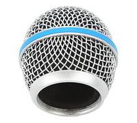 Prevessel Couvre-Tête de Boule de Gril de Microphone Durable en Acier Inoxydable pour Beta58A, Remplacement de Maille Coupe-Vent pour Tête de Microphone, pour Chanteurs Interprètes, 1 Pièce