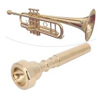 Prevessel Embouchure de Trompette Professionnelle Durable pour une Voix Claire et Douce Accessoires D'instruments de Musique de Style élégant pour les Joueurs Débutants et Professionnels Métal Or 3C