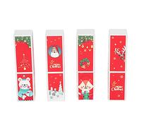 Prevessel Ensemble de Tubes de Rouge à Lèvres de Forme Carrée de Style de Noël, 4 Pièces, pour Brillant à Lèvres, Conteneurs de Rouge à, Nécessités Quotidiennes Portables pour Les Voyageurs,