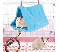 Prevessel Hamac en Coton pour Animaux de Compagnie, Nid pour Garder au Chaud, Maison Suspendue pour Hamster et Oiseau, Idéal pour Les Petits et Grands Animaux de Compagnie, Beige, S (M 100x70cm /