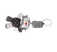Prevessel Hochet Suspendu à Rayures Noires et Blanches pour bébé, Carillons éoliens en Peluche pour Poussette, Lit de Voiture, Formes D'animaux Mignons pour le Développement Visuel, Tissu 13,4 X 4,7