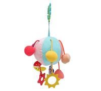 Prevessel Jouet de Balle de Préhension Sensorielle pour bébé, Hochet en Tissu Doux à Motif Géométrique pour Nourrissons de 0 à 1 an, Balle de Développement Bosselée pour Berceaux et Voitures