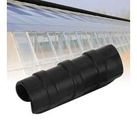 Prevessel Kit de Connecteurs de Pince de Film de Serre Noire pour Outil de Jardin 50 Pièces, Matériau ABS + PC Durable, Taille de 8 Cm pour Tube Rond de 18 à 20 Mm, Antirouille et Difficile à (8 cm)
