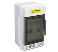 Prevessel Mini Disjoncteur de Fuite 2 Voies, capacité de Coupure élevée pour unité de Consommation 40A 30mA RCD + 2MCB pour Garage ABSSpécification Mini Disjoncteur de Fuite IP66