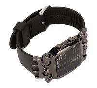 Prevessel Montre Binaire électronique LED Colorée en Forme de Crabe pour Garçons, Bracelet en Silicone élégant, Idéal pour Les Amateurs de Mathématiques