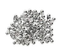 Prevessel Perles de Cloche à Double Hochet de Pêche Durables, 50 Pièces, pour Une Meilleure Attraction du Poisson, dans Un étui en Plastique pour Les Pêcheurs (Argent)