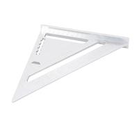 Prevessel Rapporteur carré pour le Travail du Bois, Chevrons Robustes en Alliage D'aluminium pour les Constructeurs de Maisons, Graduations Claires pour la Précision (Argent Blanc)